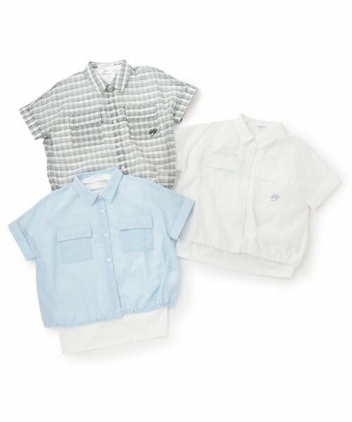 pom ponette junior / ポンポネット ジュニア シャツ・ブラウス | 【ニコ☆プチ掲載】シアーシャツ＋ロゴTシャツセット | 詳細13