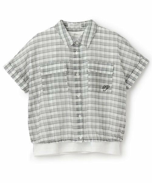 pom ponette junior / ポンポネット ジュニア シャツ・ブラウス | 【ニコ☆プチ掲載】シアーシャツ＋ロゴTシャツセット | 詳細14