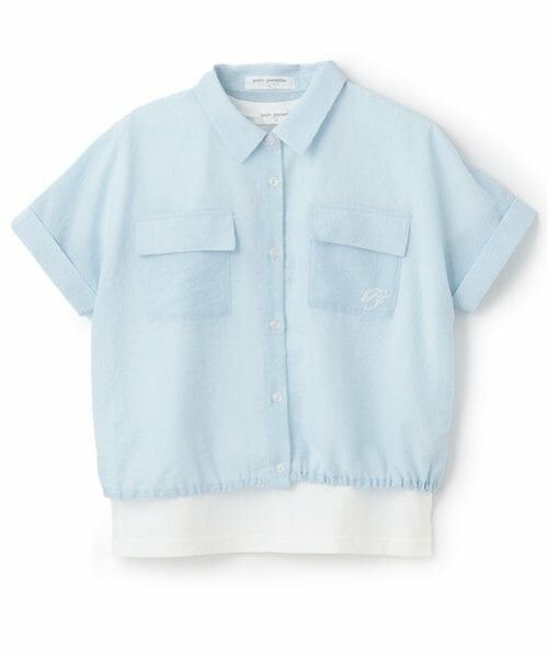 pom ponette junior / ポンポネット ジュニア シャツ・ブラウス | 【ニコ☆プチ掲載】シアーシャツ＋ロゴTシャツセット | 詳細15