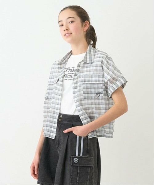 pom ponette junior / ポンポネット ジュニア シャツ・ブラウス | 【ニコ☆プチ掲載】シアーシャツ＋ロゴTシャツセット | 詳細16