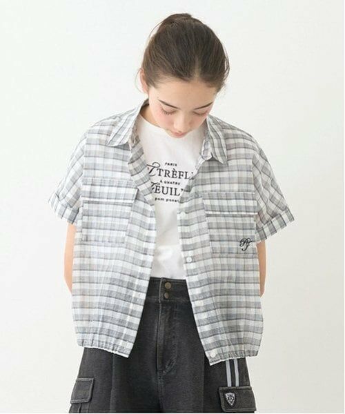 pom ponette junior / ポンポネット ジュニア シャツ・ブラウス | 【ニコ☆プチ掲載】シアーシャツ＋ロゴTシャツセット | 詳細17