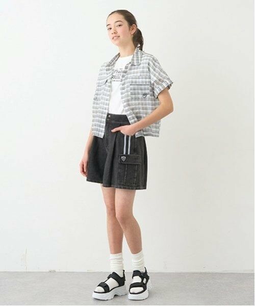 pom ponette junior / ポンポネット ジュニア シャツ・ブラウス | 【ニコ☆プチ掲載】シアーシャツ＋ロゴTシャツセット | 詳細18