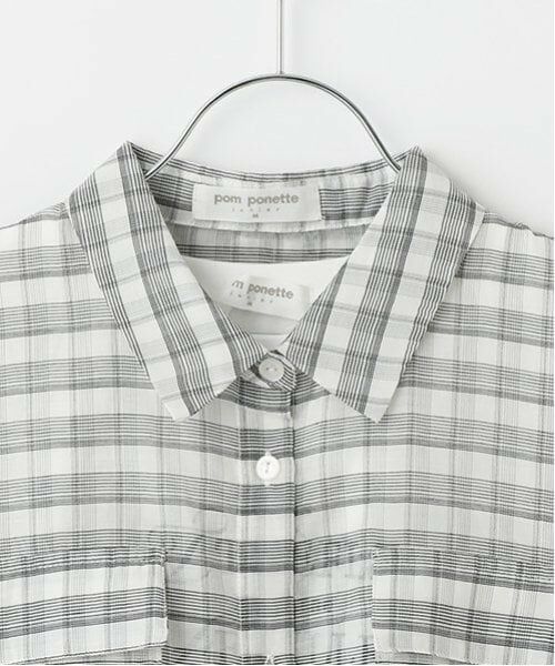 pom ponette junior / ポンポネット ジュニア シャツ・ブラウス | 【ニコ☆プチ掲載】シアーシャツ＋ロゴTシャツセット | 詳細3