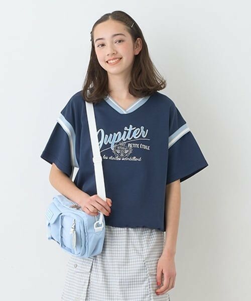 pom ponette junior / ポンポネット ジュニア Tシャツ | 【ニコ☆プチ掲載】リブラインTシャツ | 詳細1