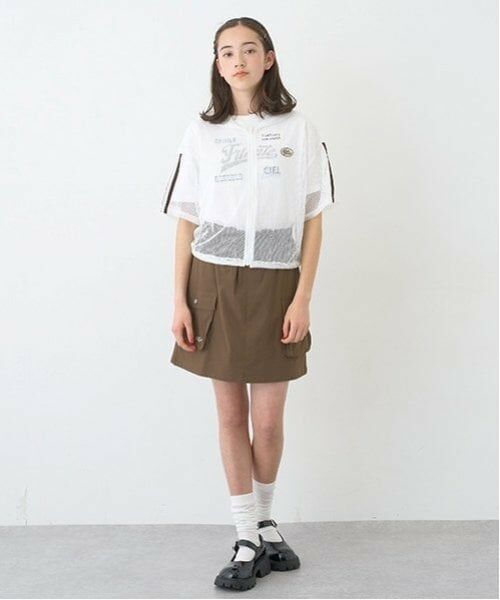 pom ponette junior / ポンポネット ジュニア Tシャツ | メッシュ半袖ロゴパーカTシャツセット | 詳細10