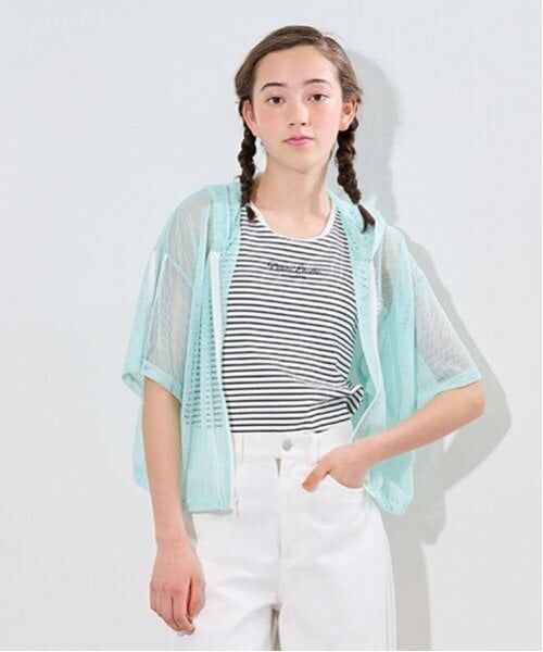 pom ponette junior / ポンポネット ジュニア Tシャツ | メッシュ半袖ロゴパーカTシャツセット | 詳細14