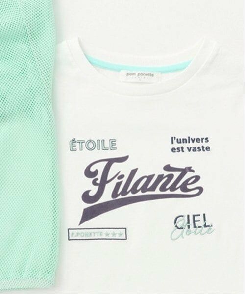 pom ponette junior / ポンポネット ジュニア Tシャツ | メッシュ半袖ロゴパーカTシャツセット | 詳細25