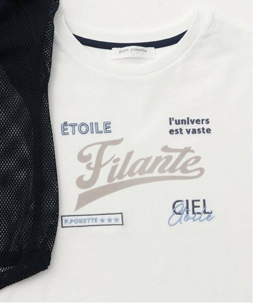 pom ponette junior / ポンポネット ジュニア Tシャツ | メッシュ半袖ロゴパーカTシャツセット | 詳細26