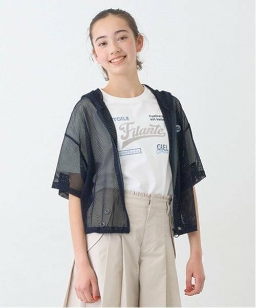 pom ponette junior / ポンポネット ジュニア Tシャツ | メッシュ半袖ロゴパーカTシャツセット | 詳細4