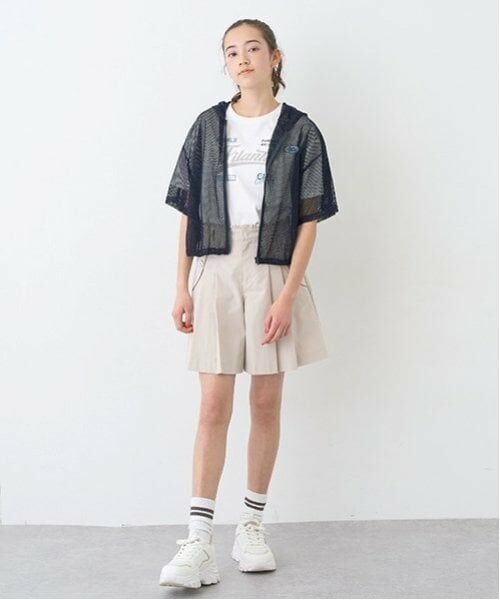 pom ponette junior / ポンポネット ジュニア Tシャツ | メッシュ半袖ロゴパーカTシャツセット | 詳細5