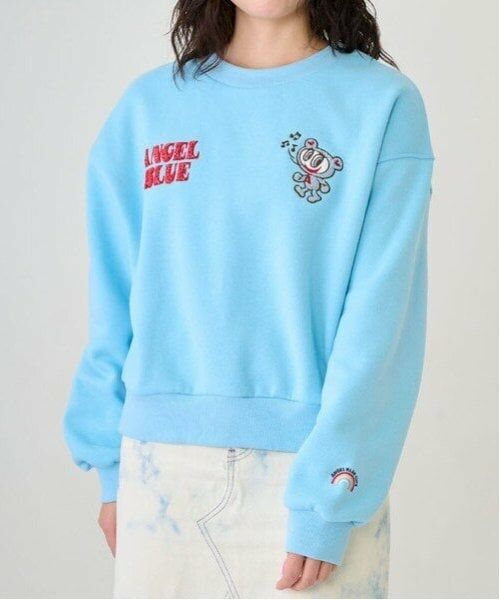 pom ponette junior / ポンポネット ジュニア スウェット | ナカムラくん サガラ刺しゅうトレーナー（ブルー）