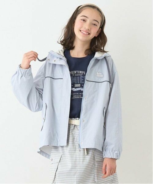 pom ponette junior / ポンポネット ジュニア ブルゾン | 【撥水】3WAYマウンテンパーカ（ブルー グレー）