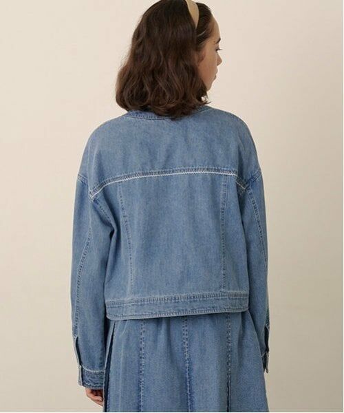 pom ponette junior / ポンポネット ジュニア ブルゾン | ノーカラーデニムジャケット | 詳細4