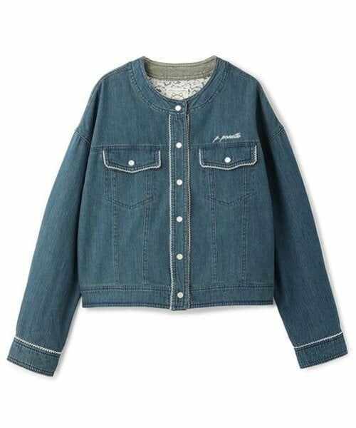 pom ponette junior / ポンポネット ジュニア ブルゾン | ノーカラーデニムジャケット | 詳細8