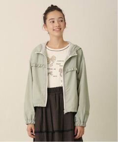 pom ponette junior / ポンポネット ジュニア ブルゾン | 【撥水】【花粉ガード】フリルウィンドブレーカー