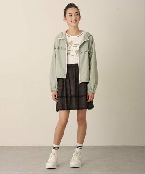 pom ponette junior / ポンポネット ジュニア ブルゾン | 【撥水】【花粉ガード】フリルウィンドブレーカー | 詳細10