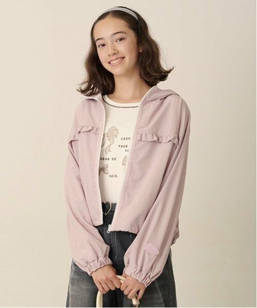 pom ponette junior / ポンポネット ジュニア ブルゾン | 【撥水】【花粉ガード】フリルウィンドブレーカー | 詳細6