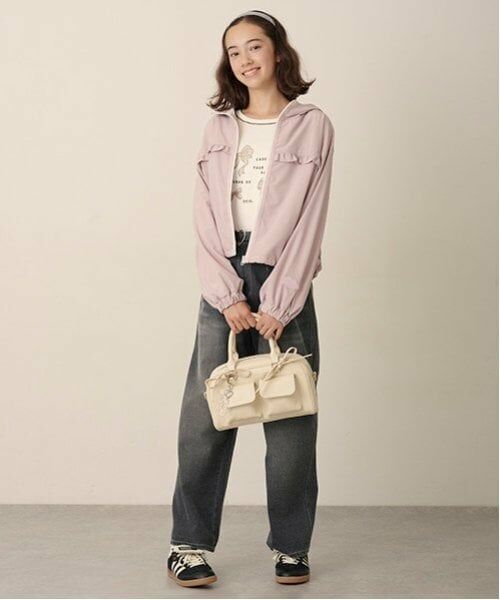 pom ponette junior / ポンポネット ジュニア ブルゾン | 【撥水】【花粉ガード】フリルウィンドブレーカー | 詳細9