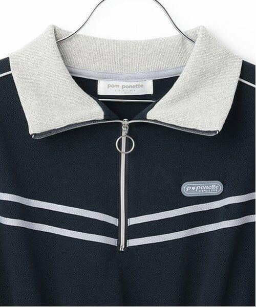 pom ponette junior / ポンポネット ジュニア ミニ丈・ひざ丈ワンピース | ハーフZIPカットワンピース | 詳細6