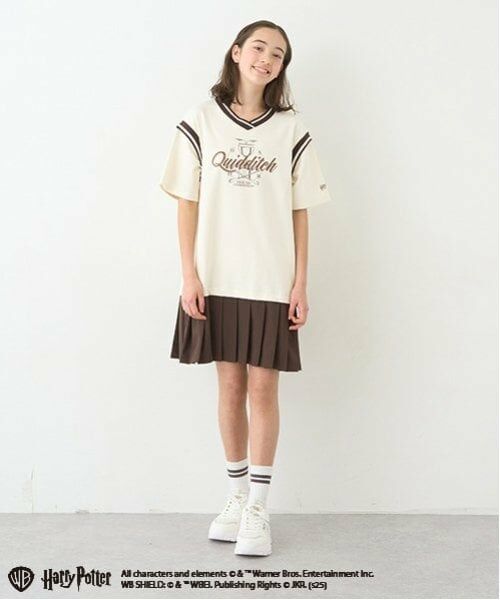 pom ponette junior / ポンポネット ジュニア ミニ丈・ひざ丈ワンピース | 【Harry Potter】プリーツドッキングワンピース | 詳細1