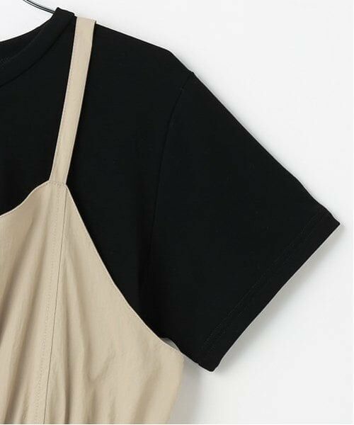 pom ponette junior / ポンポネット ジュニア ミニ丈・ひざ丈ワンピース | ギャザーキャミワンピース+Tシャツセット | 詳細6