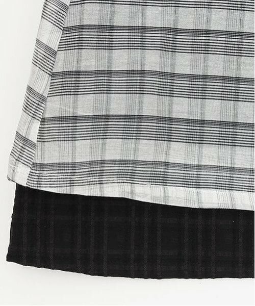 pom ponette junior / ポンポネット ジュニア ミニ丈・ひざ丈ワンピース | シアーチェックドッキングワンピース | 詳細11