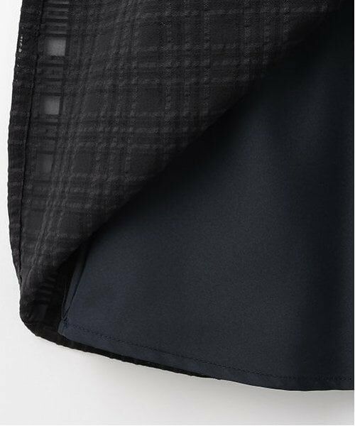 pom ponette junior / ポンポネット ジュニア ミニ丈・ひざ丈ワンピース | シアーチェックドッキングワンピース | 詳細12