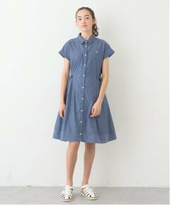 pom ponette junior / ポンポネット ジュニア ミニ丈・ひざ丈ワンピース | リボンシャツワンピース