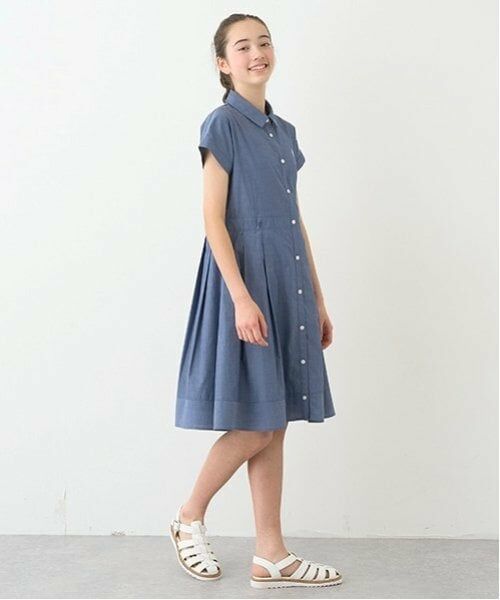 pom ponette junior / ポンポネット ジュニア ミニ丈・ひざ丈ワンピース | リボンシャツワンピース | 詳細2
