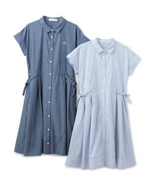 pom ponette junior / ポンポネット ジュニア ミニ丈・ひざ丈ワンピース | リボンシャツワンピース | 詳細4