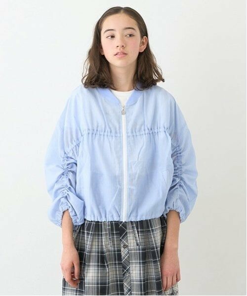 pom ponette junior / ポンポネット ジュニア ブルゾン | 【UVカット加工】シアーZIPブルゾン | 詳細2
