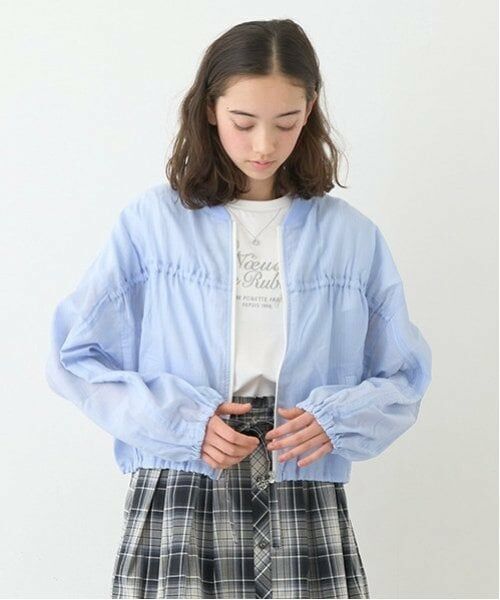 pom ponette junior / ポンポネット ジュニア ブルゾン | 【UVカット加工】シアーZIPブルゾン | 詳細3