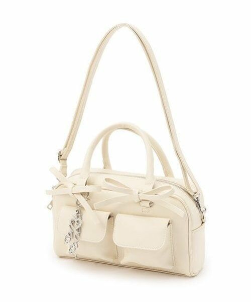 pom ponette junior / ポンポネット ジュニア ボストンバッグ | ロゴチャーム付ｗポケットボストンバッグ | 詳細18