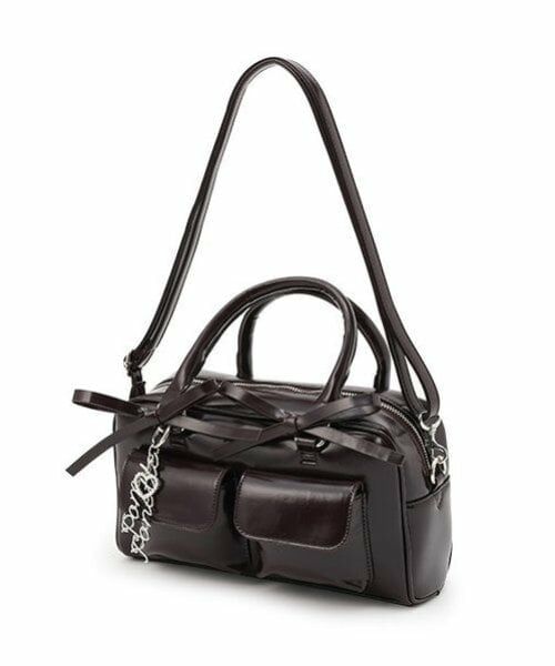 pom ponette junior / ポンポネット ジュニア ボストンバッグ | ロゴチャーム付ｗポケットボストンバッグ | 詳細19