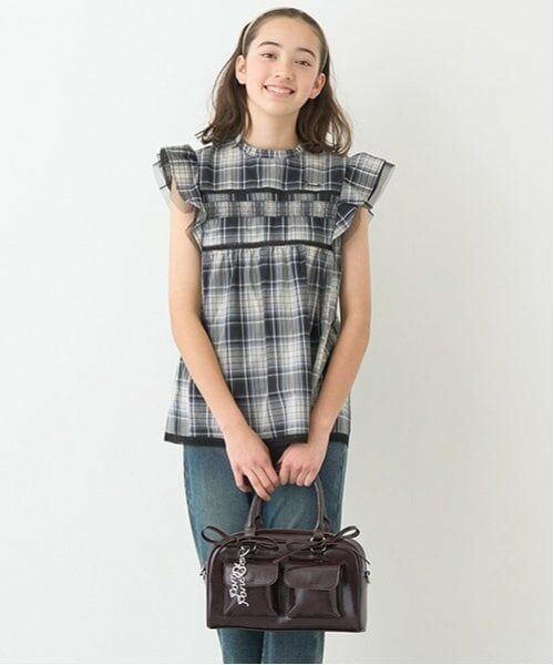 pom ponette junior / ポンポネット ジュニア ボストンバッグ | ロゴチャーム付ｗポケットボストンバッグ | 詳細3