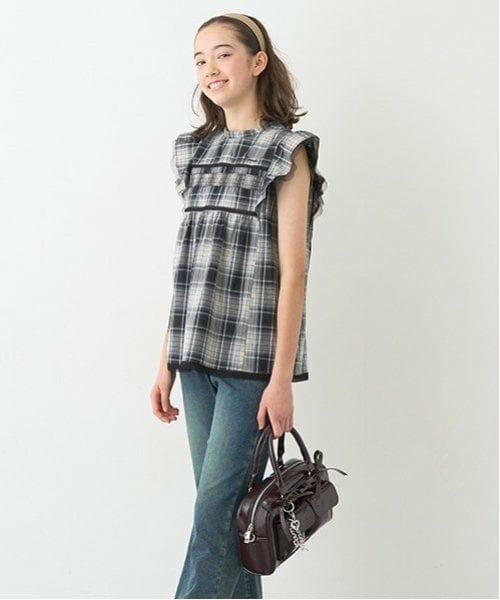 pom ponette junior / ポンポネット ジュニア ボストンバッグ | ロゴチャーム付ｗポケットボストンバッグ | 詳細4