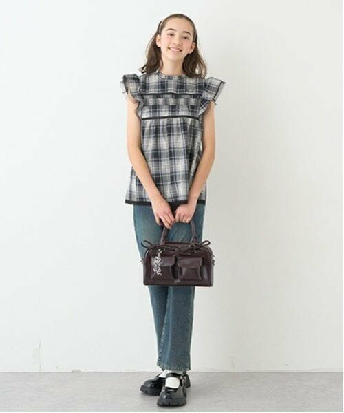 pom ponette junior / ポンポネット ジュニア ボストンバッグ | ロゴチャーム付ｗポケットボストンバッグ | 詳細6