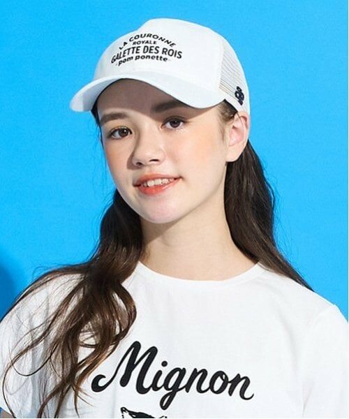 pom ponette junior / ポンポネット ジュニア キャップ | ロゴ刺しゅうメッシュCAP | 詳細3