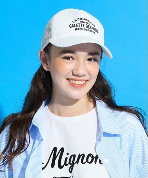 pom ponette junior / ポンポネット ジュニア キャップ | ロゴ刺しゅうメッシュCAP | 詳細4