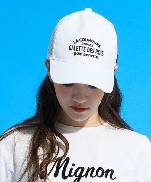 pom ponette junior / ポンポネット ジュニア キャップ | ロゴ刺しゅうメッシュCAP | 詳細5