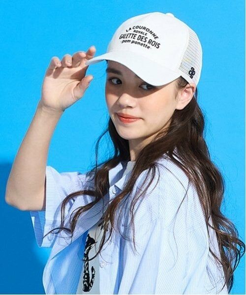 pom ponette junior / ポンポネット ジュニア キャップ | ロゴ刺しゅうメッシュCAP | 詳細6