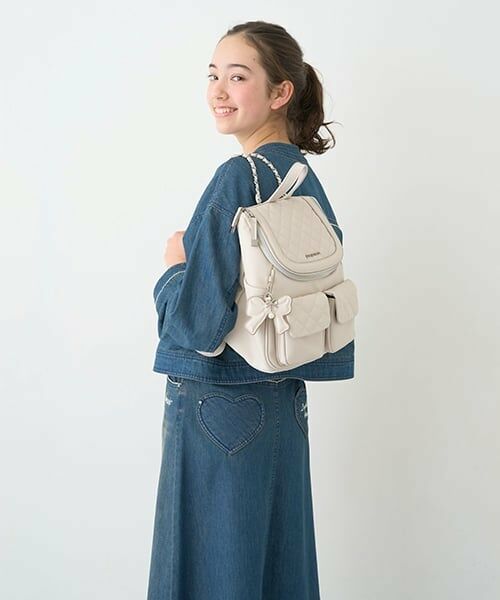 pom ponette junior / ポンポネット ジュニア リュック・バックパック | 【Cuugal掲載】リボンチャーム付きバケツ型リュック | 詳細2