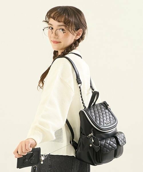 pom ponette junior / ポンポネット ジュニア リュック・バックパック | 【Cuugal掲載】リボンチャーム付きバケツ型リュック | 詳細4