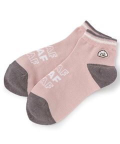 pom ponette junior / ポンポネット ジュニア ソックス | イヌ刺しゅう ライン入り短丈ソックス