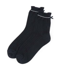 pom ponette junior / ポンポネット ジュニア ソックス | 後ろリボンクルーソックス