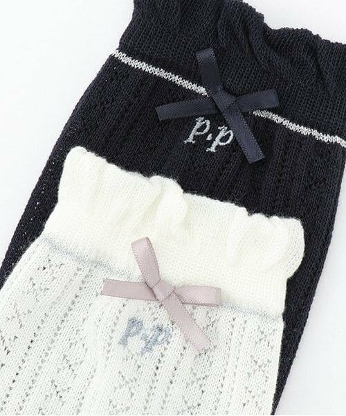 pom ponette junior / ポンポネット ジュニア ソックス | 後ろリボンクルーソックス | 詳細2