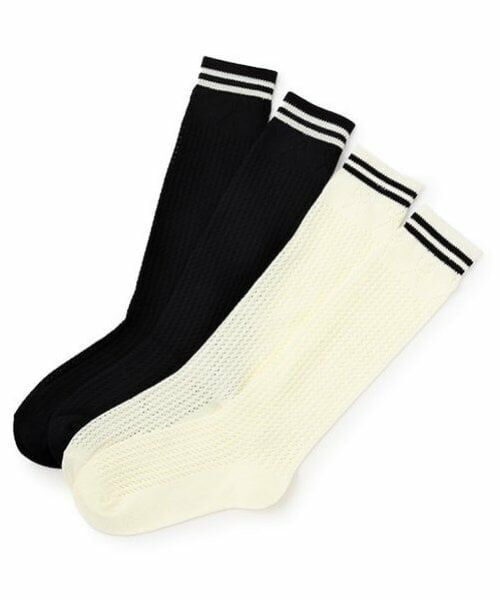 pom ponette junior / ポンポネット ジュニア ソックス | 【ニコ☆プチ掲載】透かし編みライン入りハイソックス | 詳細11