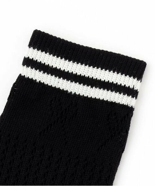 pom ponette junior / ポンポネット ジュニア ソックス | 【ニコ☆プチ掲載】透かし編みライン入りハイソックス | 詳細8