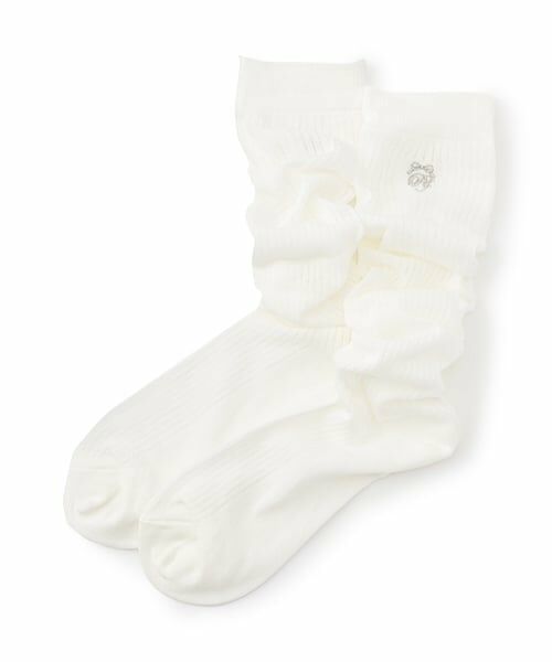 pom ponette junior / ポンポネット ジュニア ソックス | シースルーリブルーズソックス（オフ ホワイト）