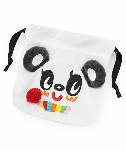pom ponette junior / ポンポネット ジュニア ポーチ | おほほパンダ ミニ巾着（白）